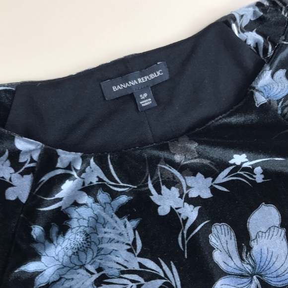 Banana Republic Velvet Floral Bell Sleeve Dress - Picture 4 of 7
